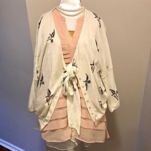 Anthropologie Posh Cardigan with tie in front